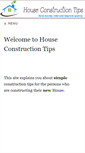 Mobile Screenshot of houseconstructiontips.com